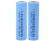 2Pcs 18650 Li-ion Battery - LightBlue